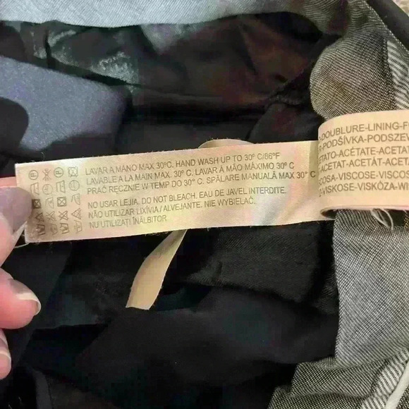 Massimo Dutti Women’s Slim Business Casual Pants Black Size 4 Stretch Ankle Zip - Picture 11 of 15